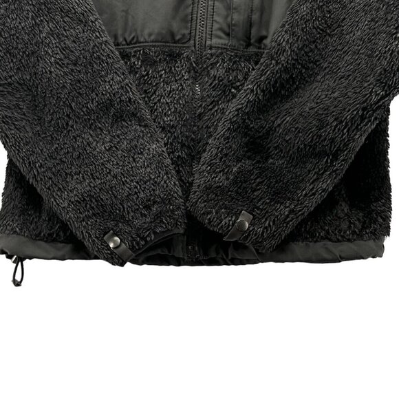 The North Face Women Plush Fleece XS Jacket Black Logo Toggles Polartec - Picture 2 of 10